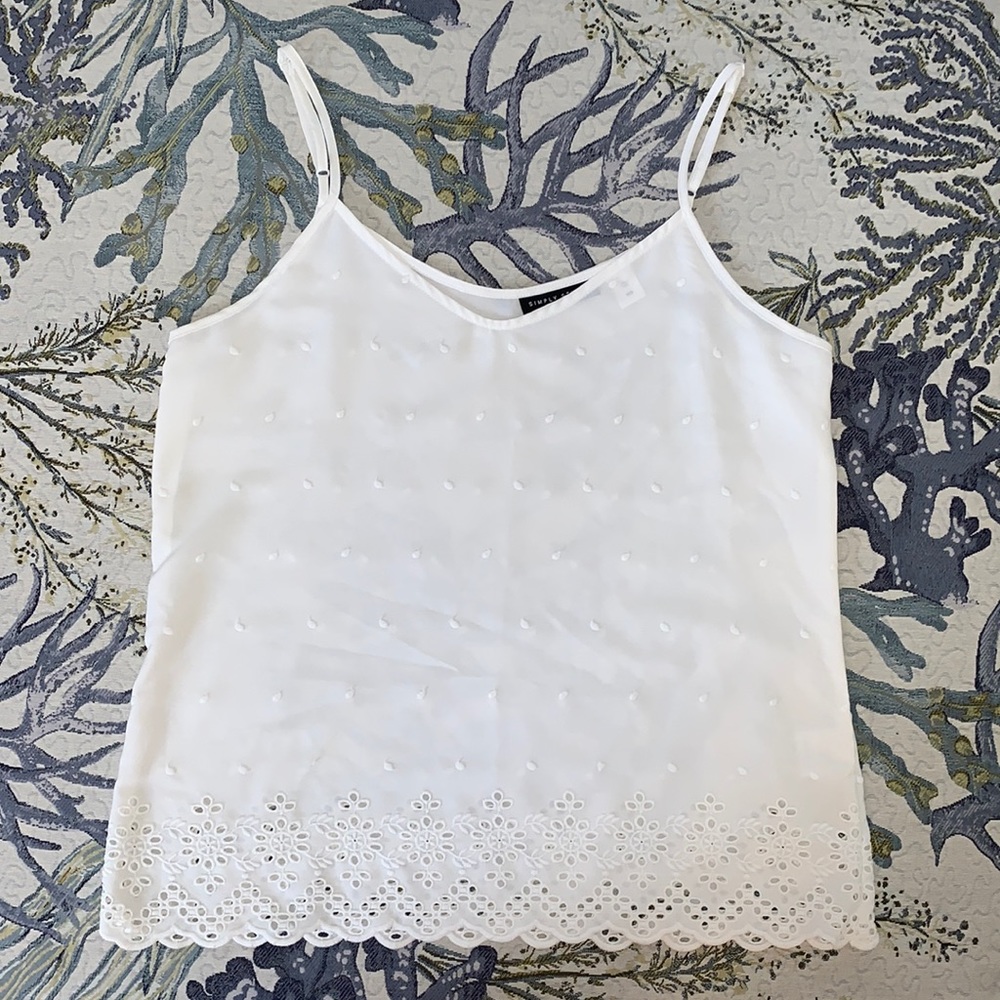 Simply Styled Cami, Size Medium, Off-white